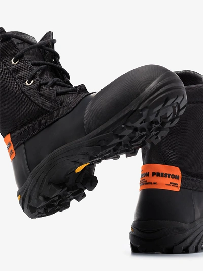 Shop Heron Preston Black Security Lace-up Boots