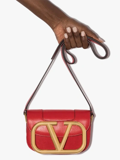 Shop Valentino Red Supervee Small Leather Shoulder Bag