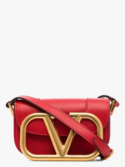 Shop Valentino Red Supervee Small Leather Shoulder Bag