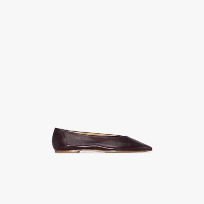 Shop Aeyde Betty Leather Pumps In Brown