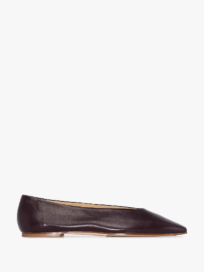 Shop Aeyde Betty Leather Pumps In Brown