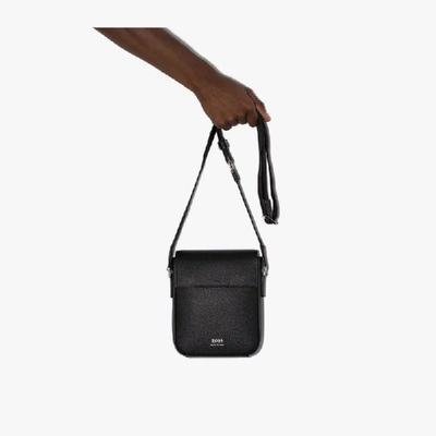 Shop Hugo Black Leather Cross Body Bag