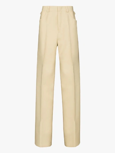 Shop Jil Sander Wide Leg Tailored Trousers In Neutrals