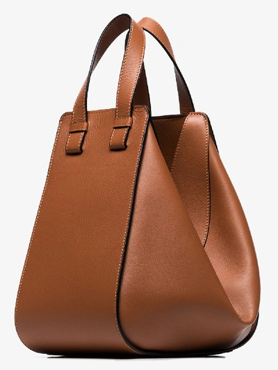 Shop Loewe Brown Hammock Small Leather Shoulder Bag