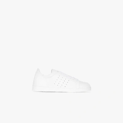 Shop Loewe White Leather Sneakers