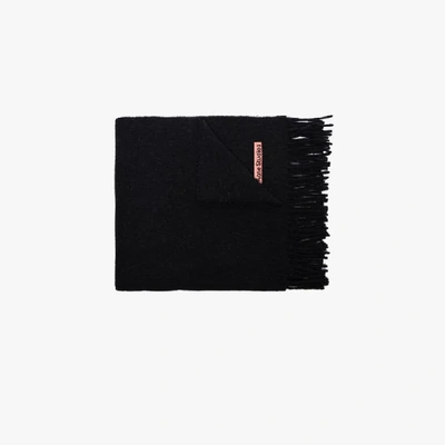 Shop Acne Studios Black Canada Wool Scarf