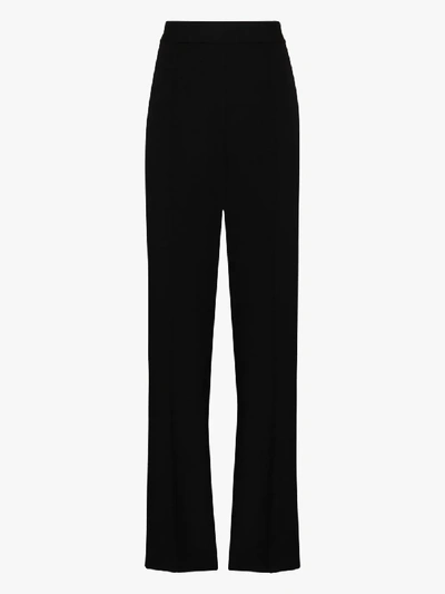 Shop Balenciaga Straight Leg Wool Twill Trousers - Women's - Wool In Black
