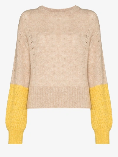 Shop See By Chloé Colour Block Jumper In Neutrals