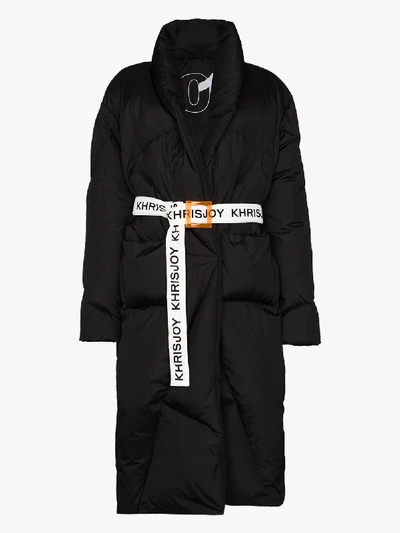 Shop Khrisjoy 'robe' Mantel In Schwarz
