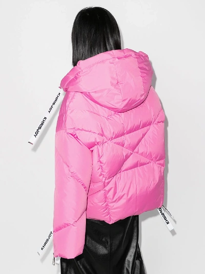 Shop Khrisjoy Pink Khris Iconic Puffer Jacket