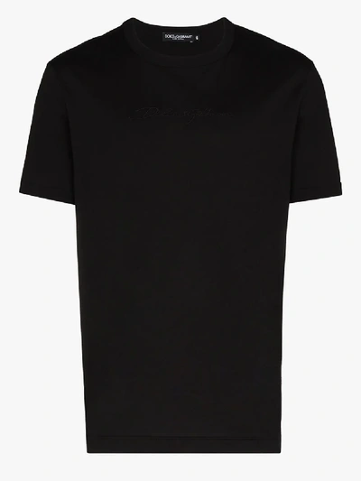 Shop Dolce & Gabbana T-shirt Mit Logo In Schwarz