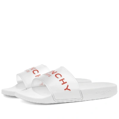 Shop Givenchy Clear Logo Slide In White