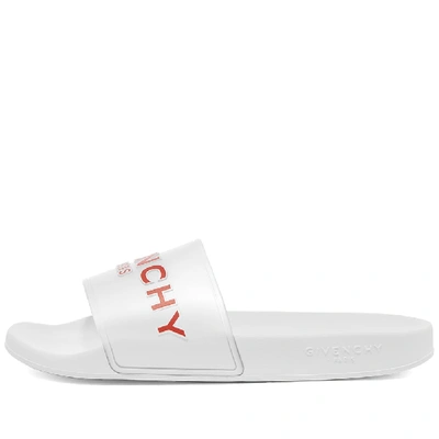 Shop Givenchy Clear Logo Slide In White