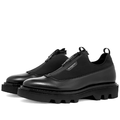 Shop Givenchy Zip Combat Shoe In Black