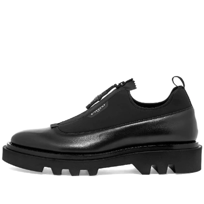 Shop Givenchy Zip Combat Shoe In Black