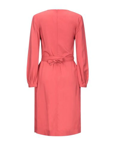Shop L'autre Chose L' Autre Chose Woman Mini Dress Coral Size 4 Viscose, Elastane In Red