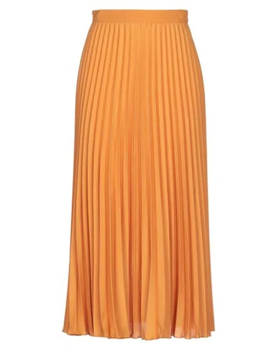 Shop Weekend Max Mara Midi Skirts In Orange
