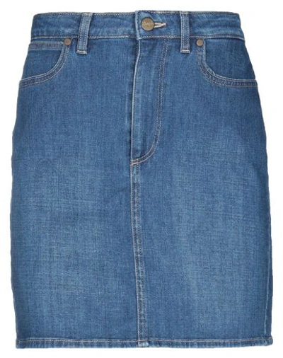 Shop Wrangler Denim Skirt In Blue