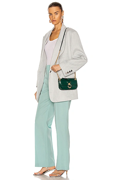 Shop Chloé Mini Tess Crossbody Bag In Rain Forest