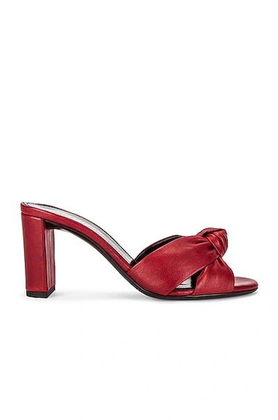 Shop Saint Laurent Bianca Mule Sandals In Pomerol