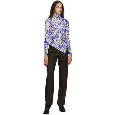 Shop Andersson Bell Blue & Yellow Tie-dye Turtleneck