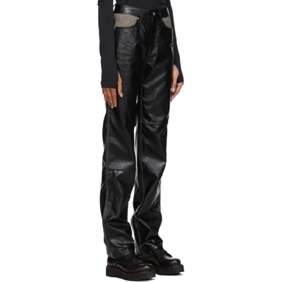 Shop Andersson Bell Black Faux-leather Mabel Carpenter Pants