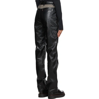 Shop Andersson Bell Black Faux-leather Mabel Carpenter Pants