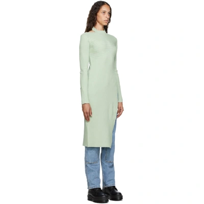 Shop Andersson Bell Ssense Exclusive Green Asymmetric Daisy Turtleneck In Pale Jade