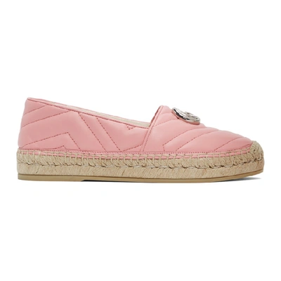 Shop Gucci Pink Quilted Charlotte Espadrilles In 5815 Wildro