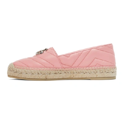 Shop Gucci Pink Quilted Charlotte Espadrilles In 5815 Wildro