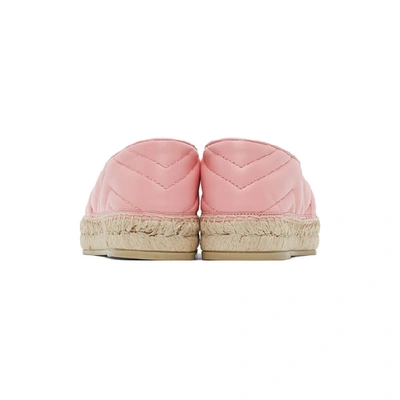 Shop Gucci Pink Quilted Charlotte Espadrilles In 5815 Wildro