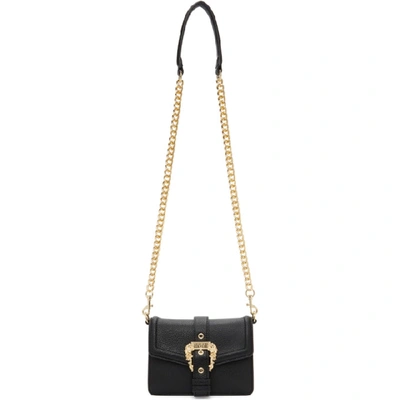 Shop Versace Jeans Couture Black Buckle Bag In E899 Black