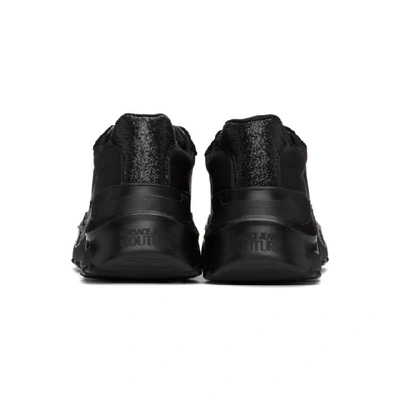 Shop Versace Jeans Couture Black Institutional Logo Sneakers In E899 Black