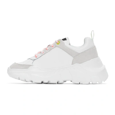 Shop Versace Jeans Couture White Institutional Logo Sneakers In E003 White
