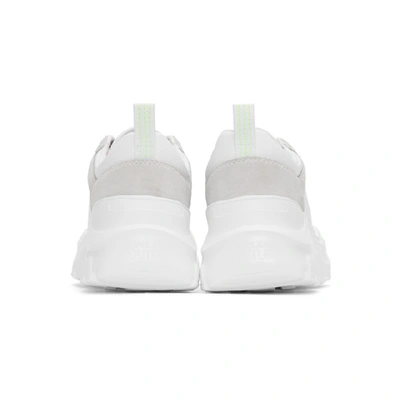 Shop Versace Jeans Couture White Institutional Logo Sneakers In E003 White
