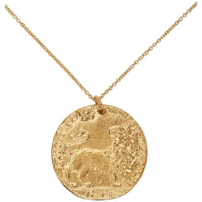 Shop Alighieri Gold The Leone Medallion Necklace