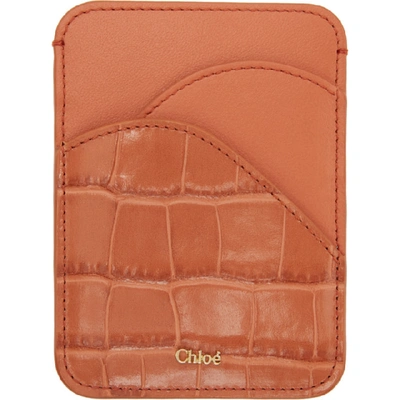 Shop Chloé Chloe Orange Walden Card Holder In 848 Tawnyor