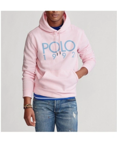 Shop Polo Ralph Lauren Men's Logo Fleece Hoodie In Pink