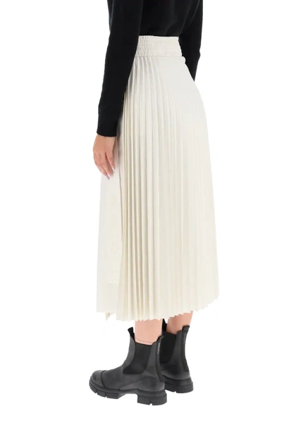 Shop Moncler Pleated Skirt In White