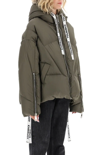 Shop Khrisjoy Khris Puffer Jacket In Green,khaki