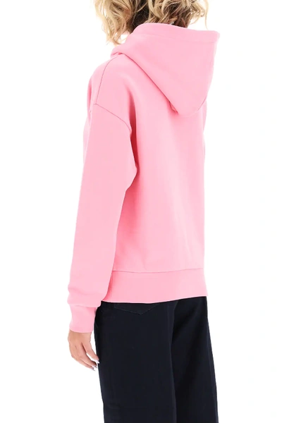 Shop A.p.c. Christina Hoodie With Micro Logo In Pink