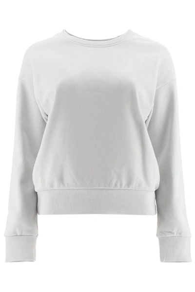 Shop Apc Annie Sweatshirt With Micro Logo In Grey