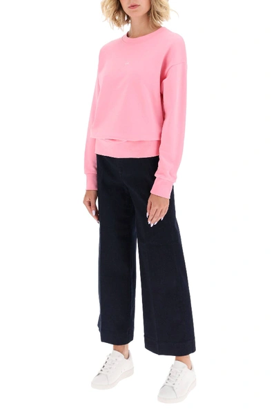 Shop A.p.c. Annie Sweatshirt With Micro Logo In Pink