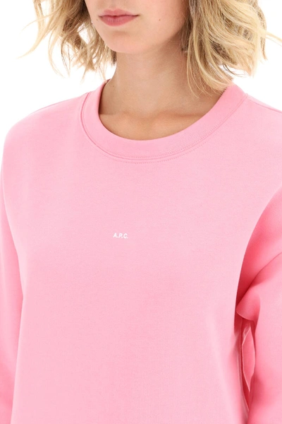 Shop A.p.c. Annie Sweatshirt With Micro Logo In Pink