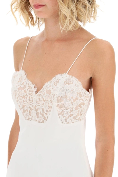 Shop Alexander Mcqueen Top With Lace In White