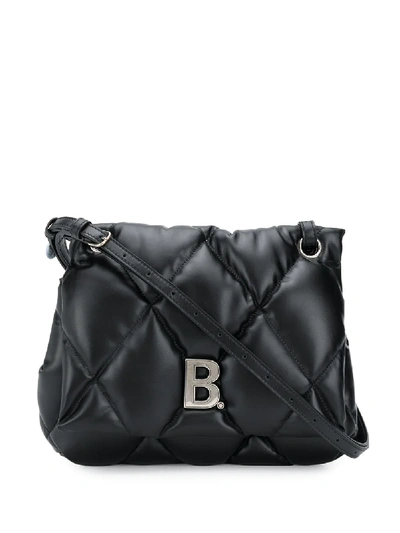 Shop Balenciaga Touch Puffy Shoulder Bag In Black
