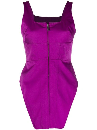 Shop Ambush Zip-detailed Sleeveless Top In Purple