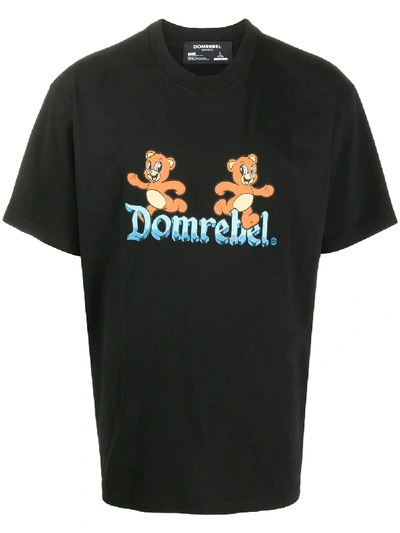 Shop Domrebel Short Sleeve Castle Print T-shirt In Black