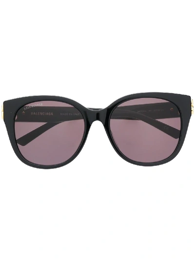 Shop Balenciaga Dynasty Cat-eye Frame Sunglasses In Black
