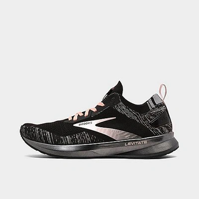 Shop Brooks Women's Levitate 4 Running Shoes In Black/grey/coral Cloud